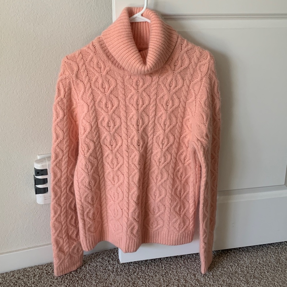 Salmon Peach Super Soft lamb wool sweater XL - Picture 5 of 10